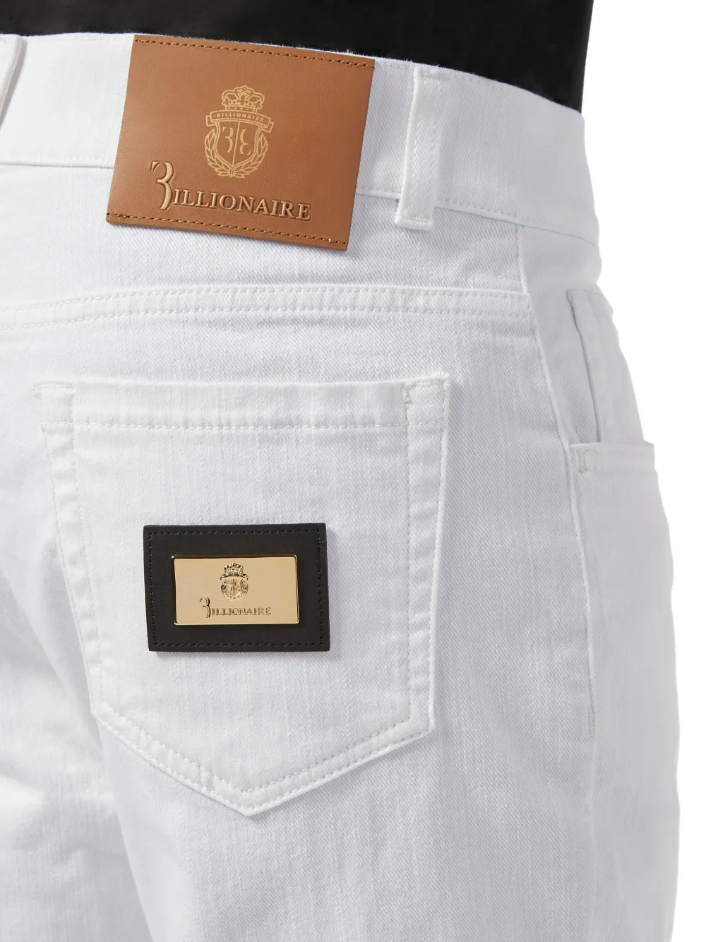 Billionaire Broek met logopatch Wit