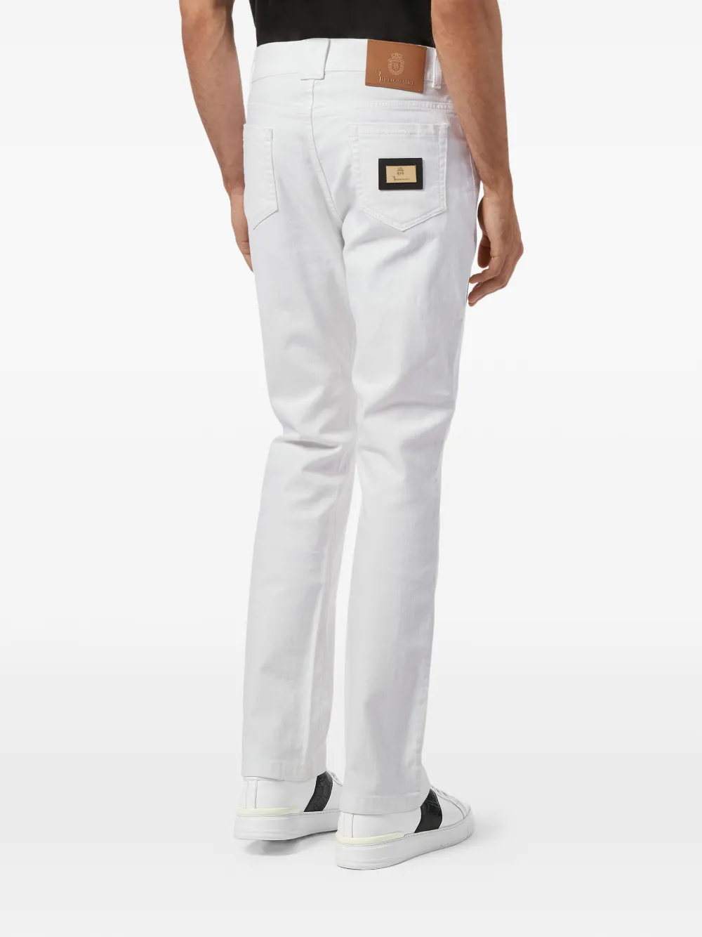 Billionaire Broek met logopatch Wit