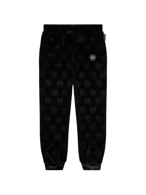 Philipp Plein Junior strass monogram jogging trousers 