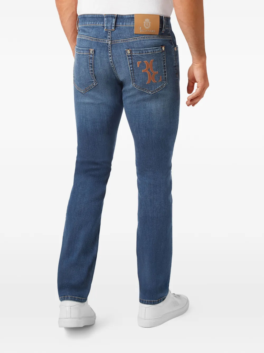 Billionaire Jeans met vijf zakken en logodetail Blauw
