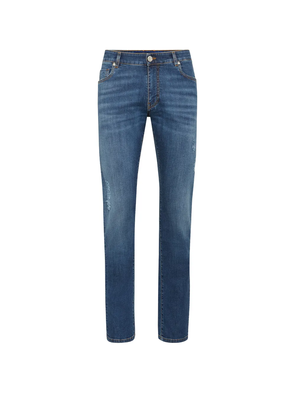 Billionaire logo-detail five-pocket jeans - Blu