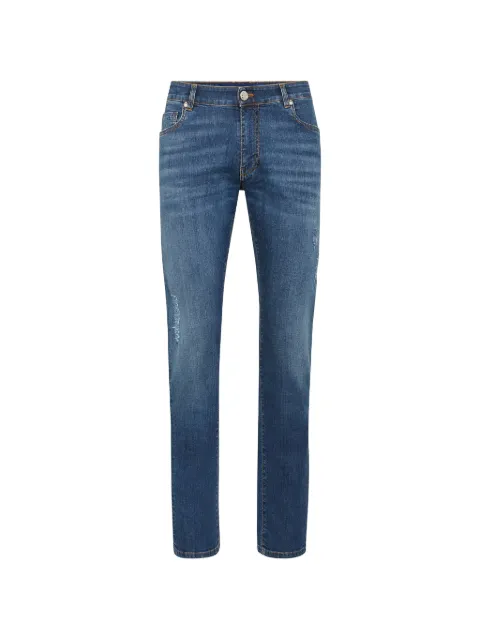 Billionaire logo-detail five-pocket jeans