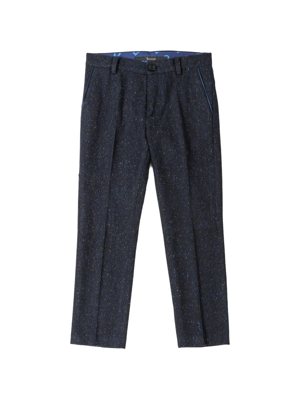 Billionaire Kids tweed piping trousers - Blu