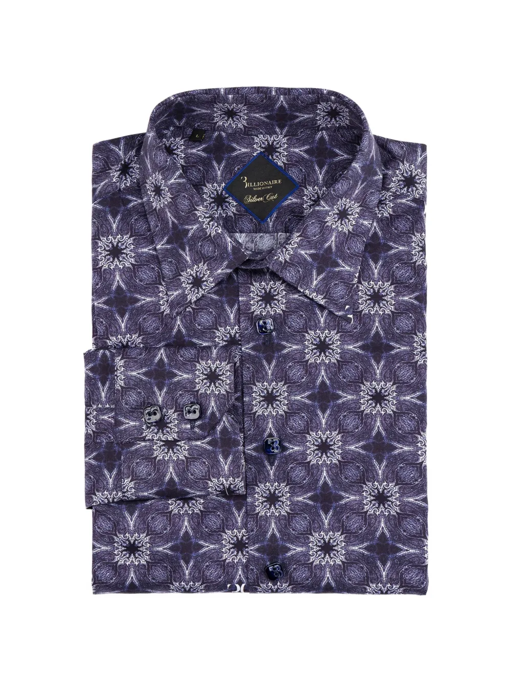 Billionaire Overhemd met geometrische print Paars