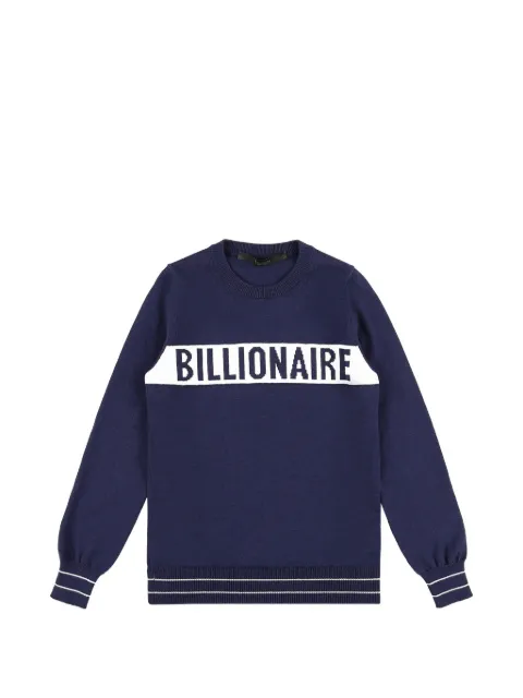 Billionaire Kids round-neck statement sweater