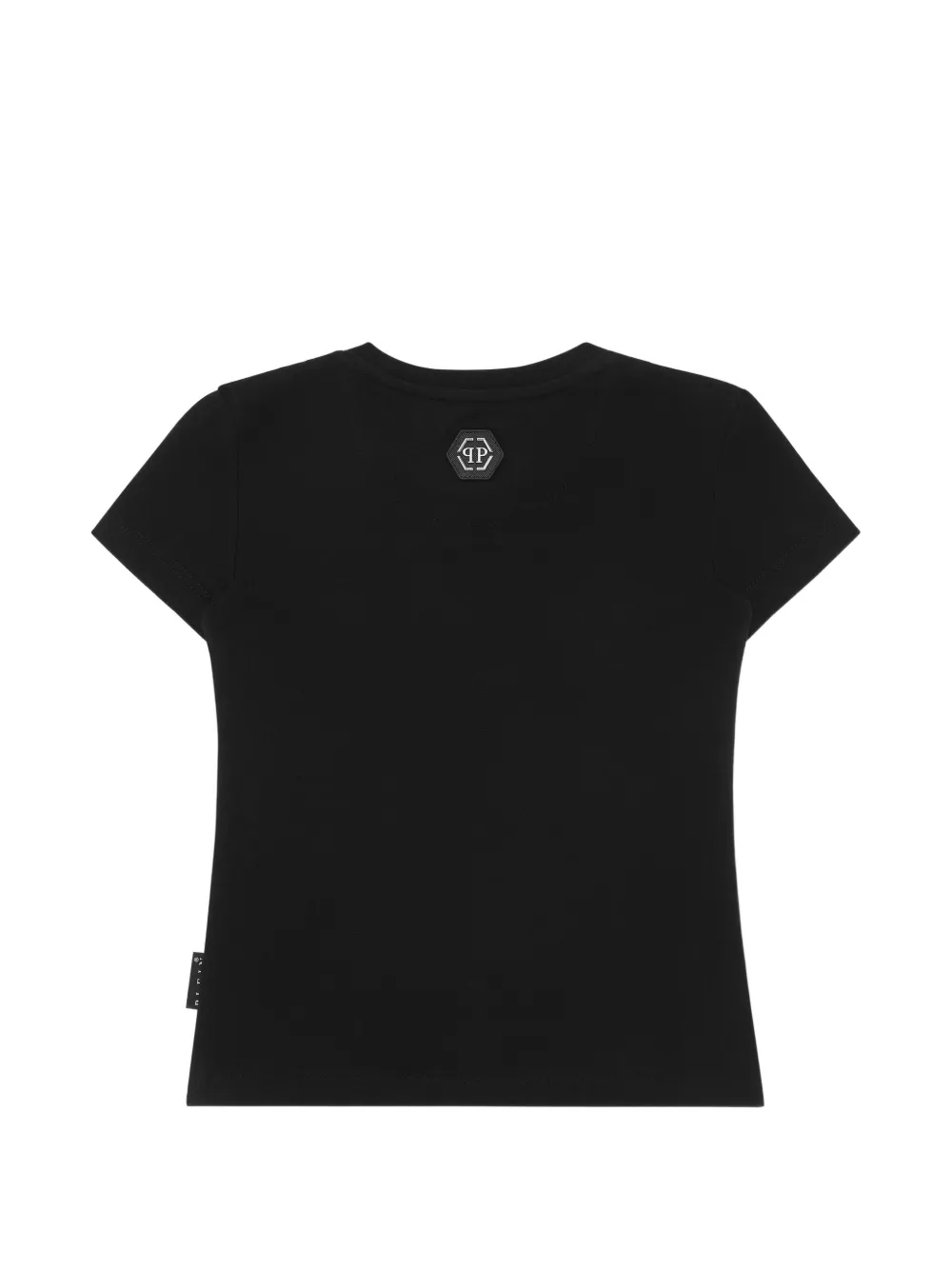 Philipp Plein Junior T-shirt met ronde hals en kristallen Zwart