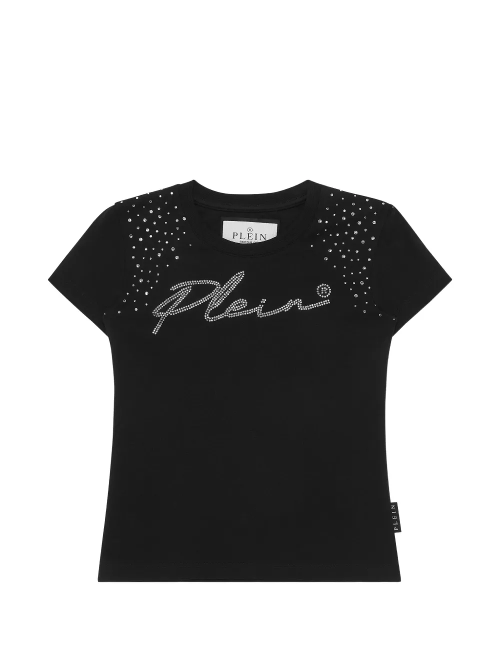 Philipp Plein Junior crew-neck crystal T-shirt - Nero