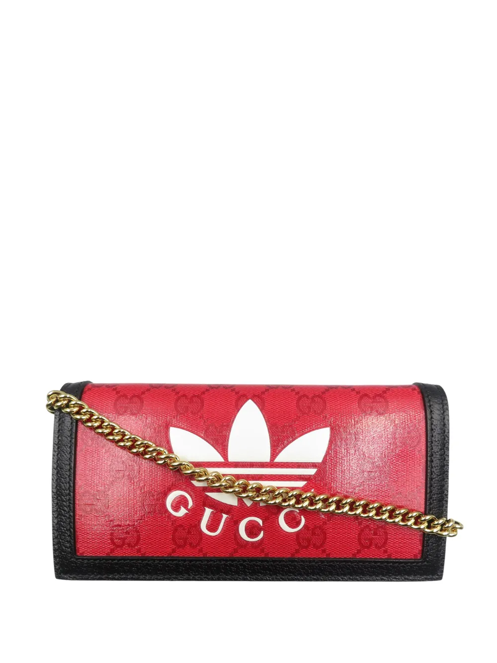 Gucci Pre-Owned 2000-2025 Adidas GG Supreme Wallet on Chain crossbody bag - Nero