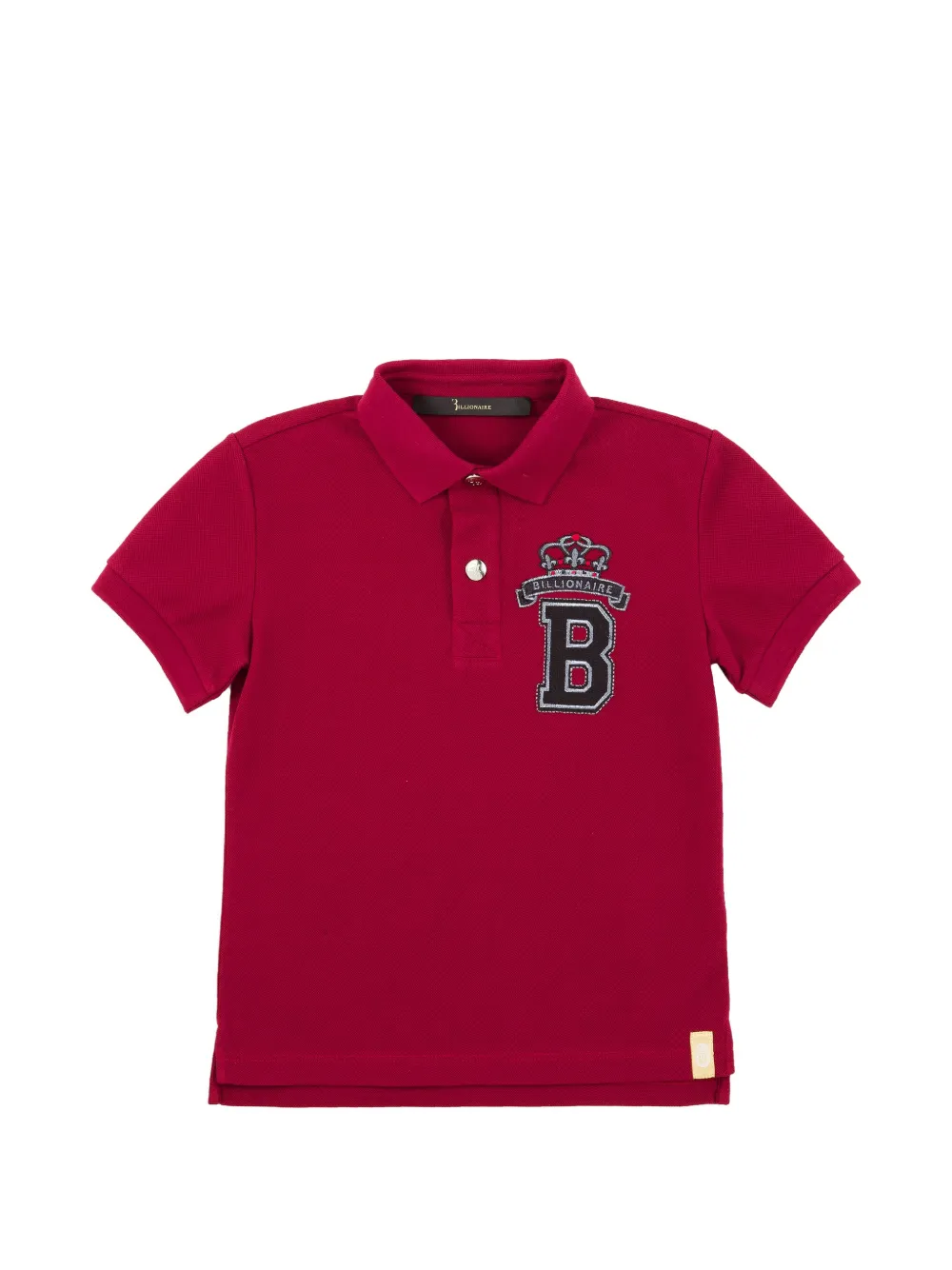 Billionaire Kids Least logo-embroidered polo shirt - Rosso