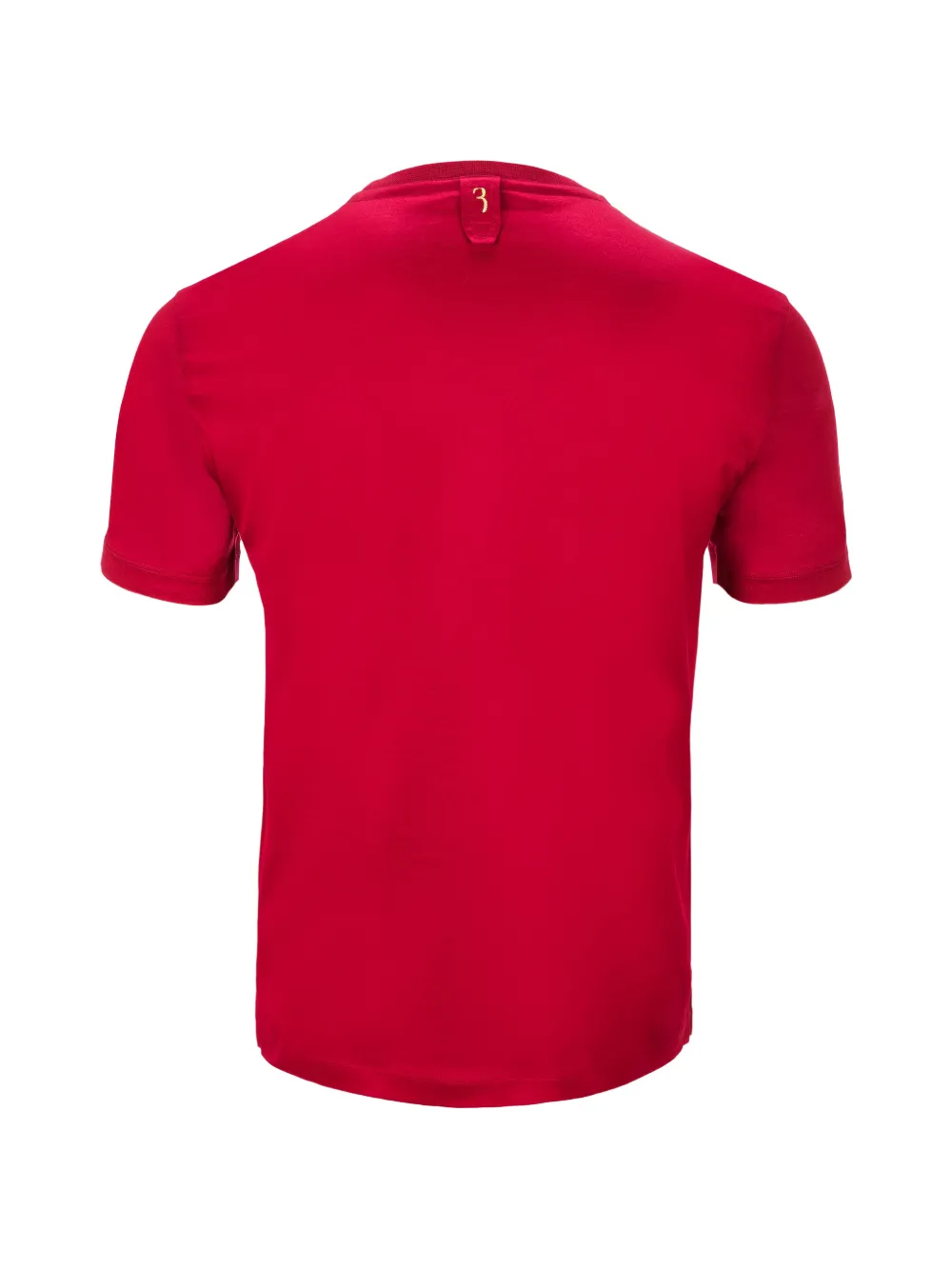 Billionaire T-shirt met geborduurd wapenschild Rood