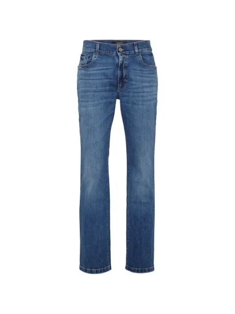 Billionaire embroidered five-pocket jeans