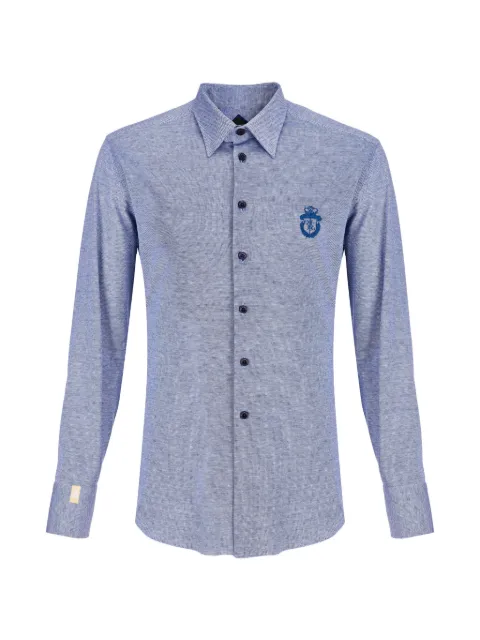 Billionaire embroidered slim shirt