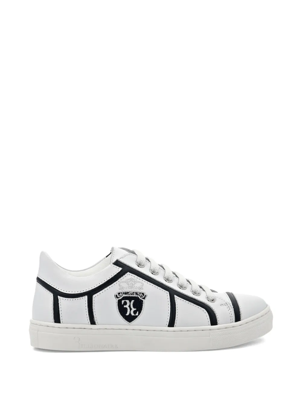 Billionaire Kids contrasting-trim sneakers Wit