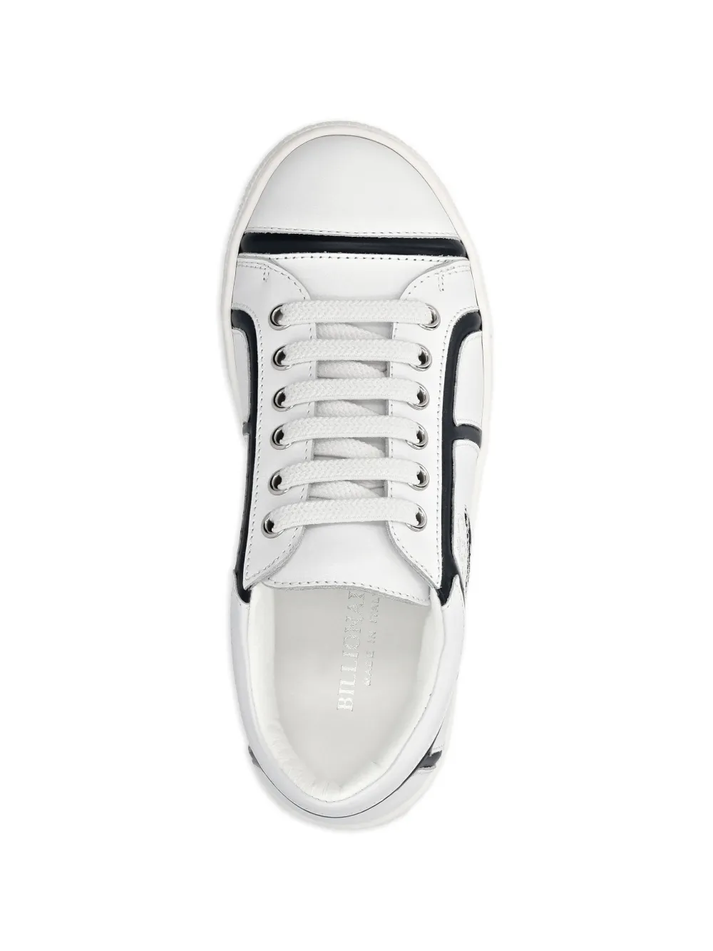 Billionaire Kids contrasting-trim sneakers Wit