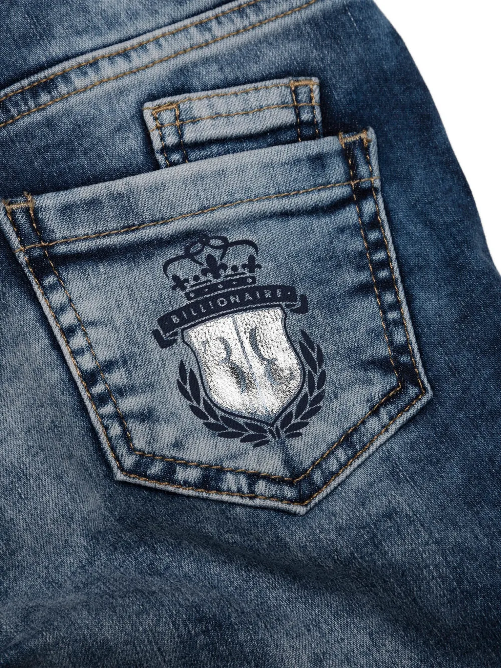 Billionaire Kids Jeans met stonewashed-effect Blauw