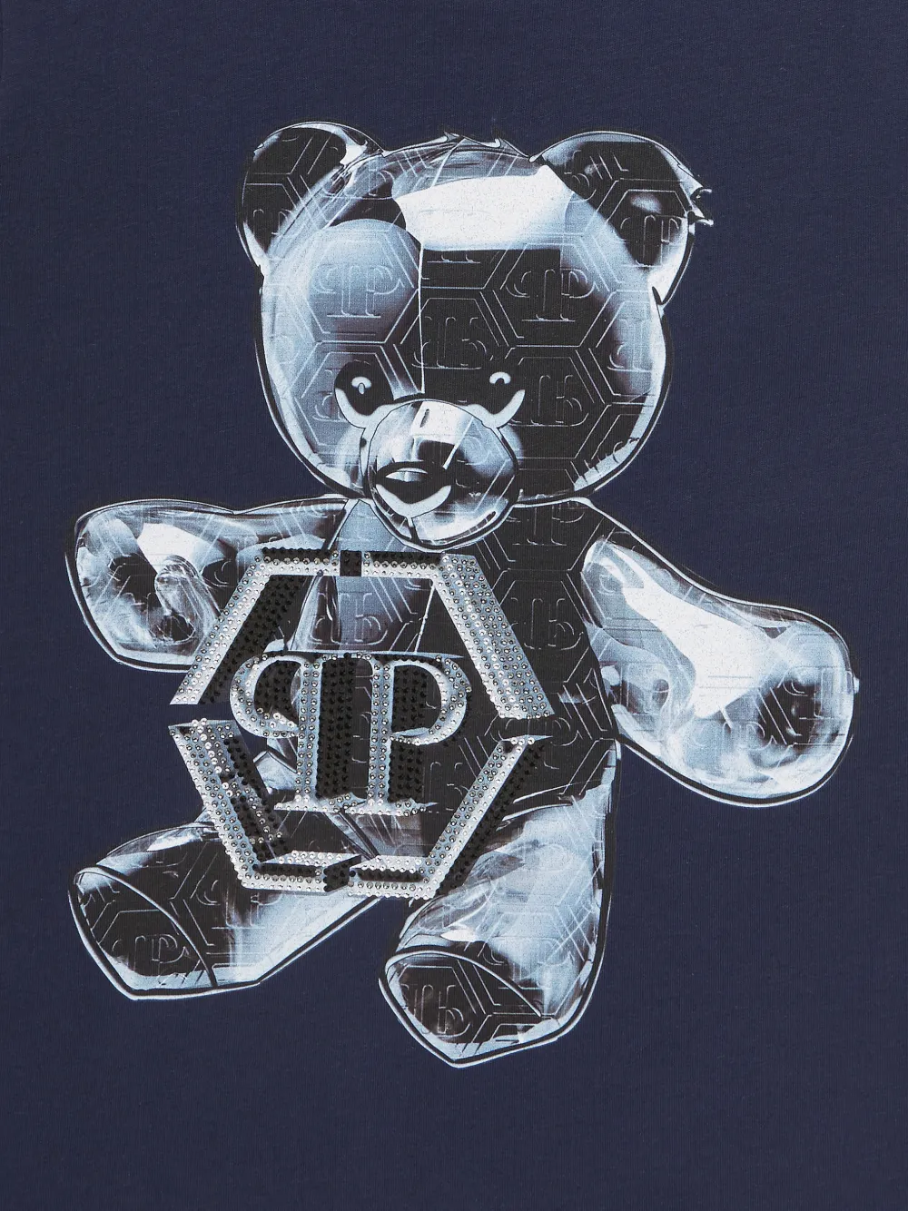Philipp Plein Junior T-shirt met kristallen Blauw