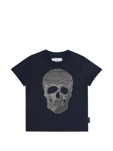 Philipp Plein Junior t-shirt à motif tête de mort