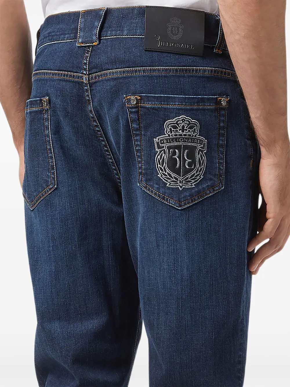 Billionaire Jeans met logopatch Blauw