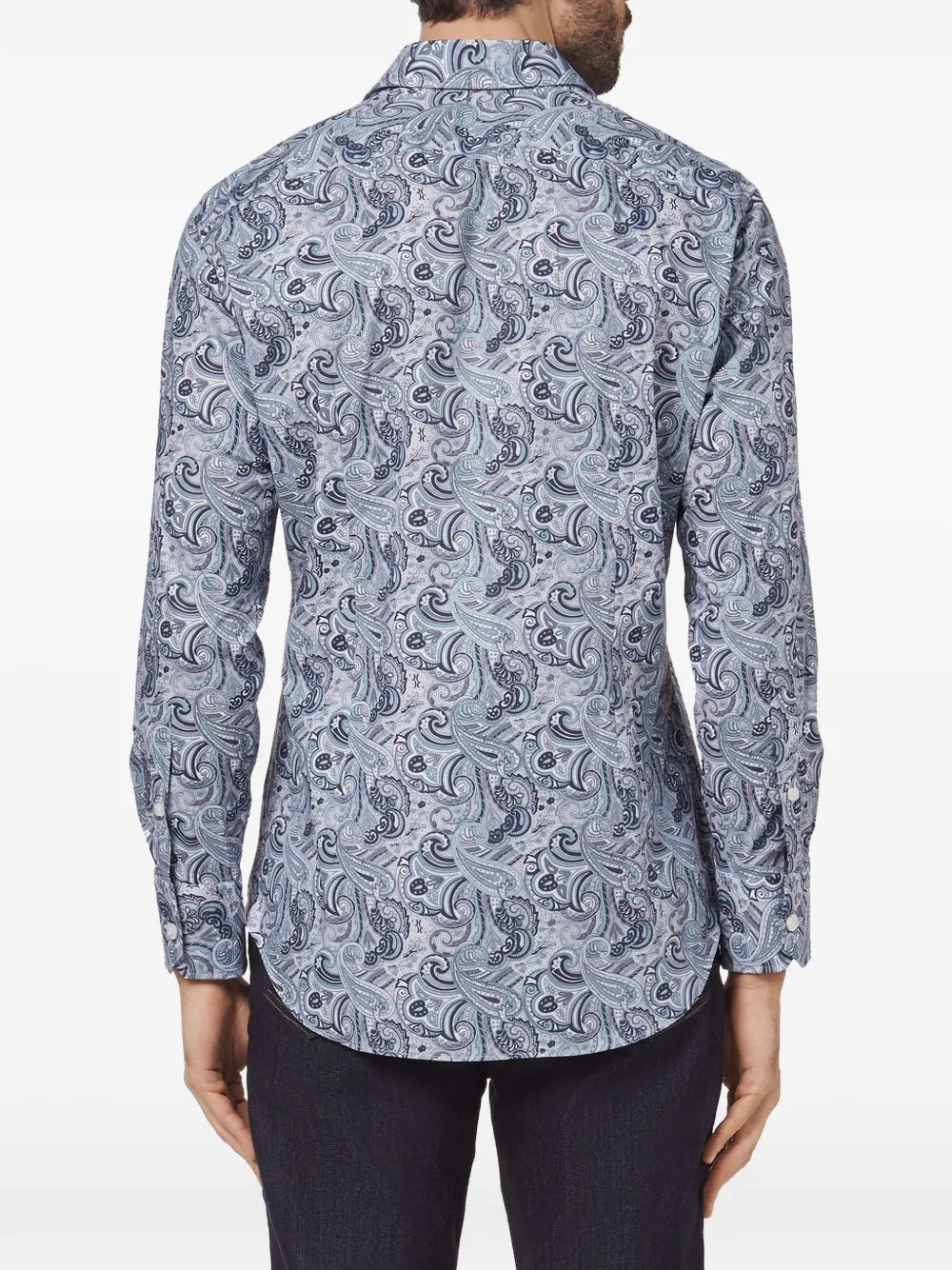 Billionaire Silver Cut Milano Original overhemd met paisley-print Blauw