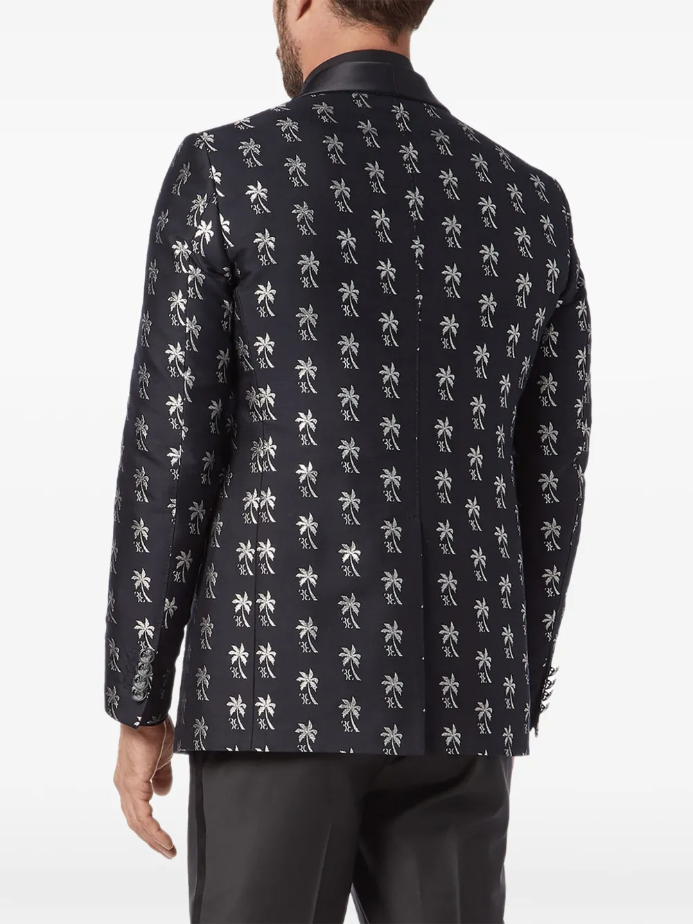 Billionaire Palms blazer met enkele rij knopen Blauw