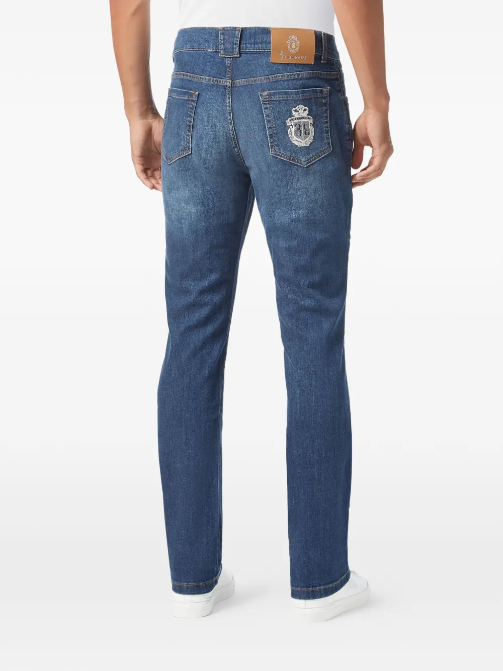 Billionaire Jeans met logopatch Blauw