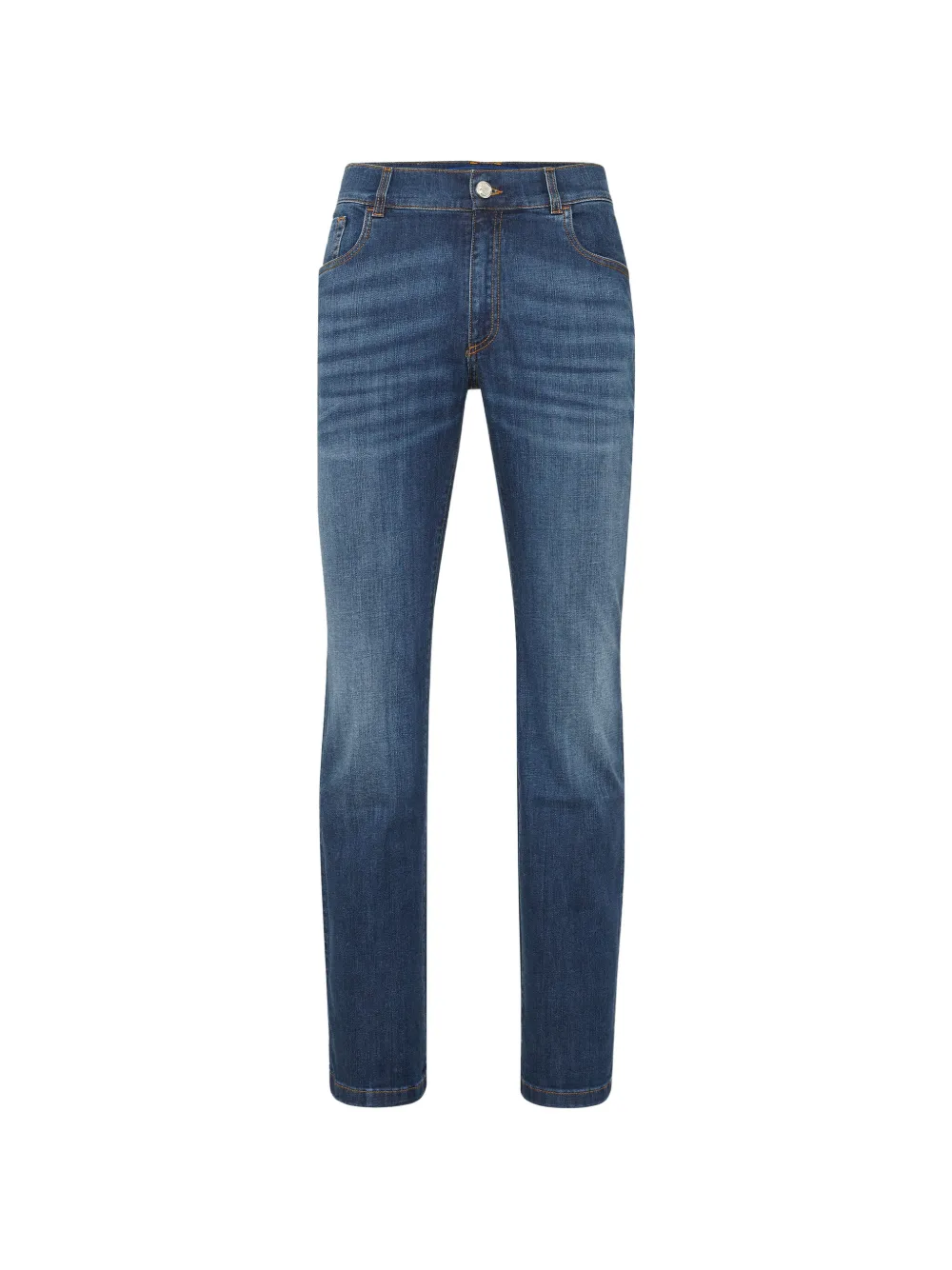 Billionaire logo-patch denim jeans - Blu