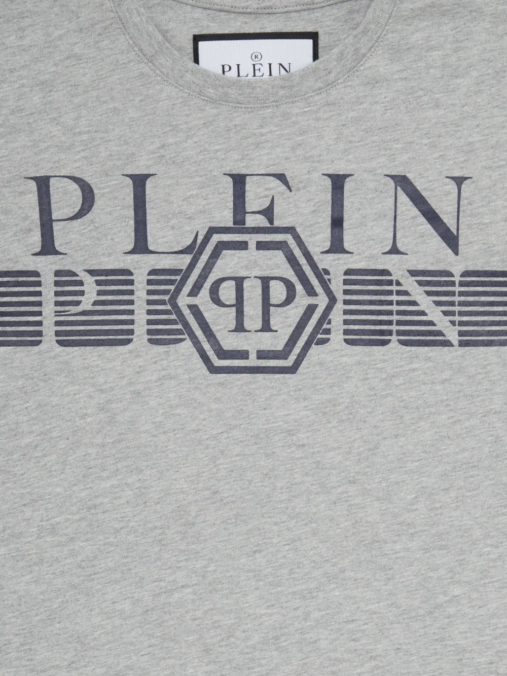 Philipp Plein Junior T-shirt met logoprint Grijs