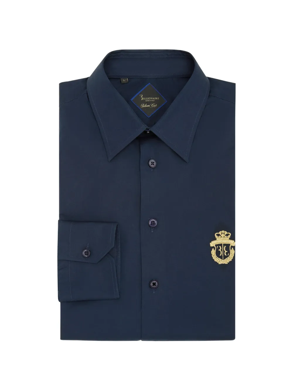 Billionaire Overhemd met geborduurd monogram Blauw