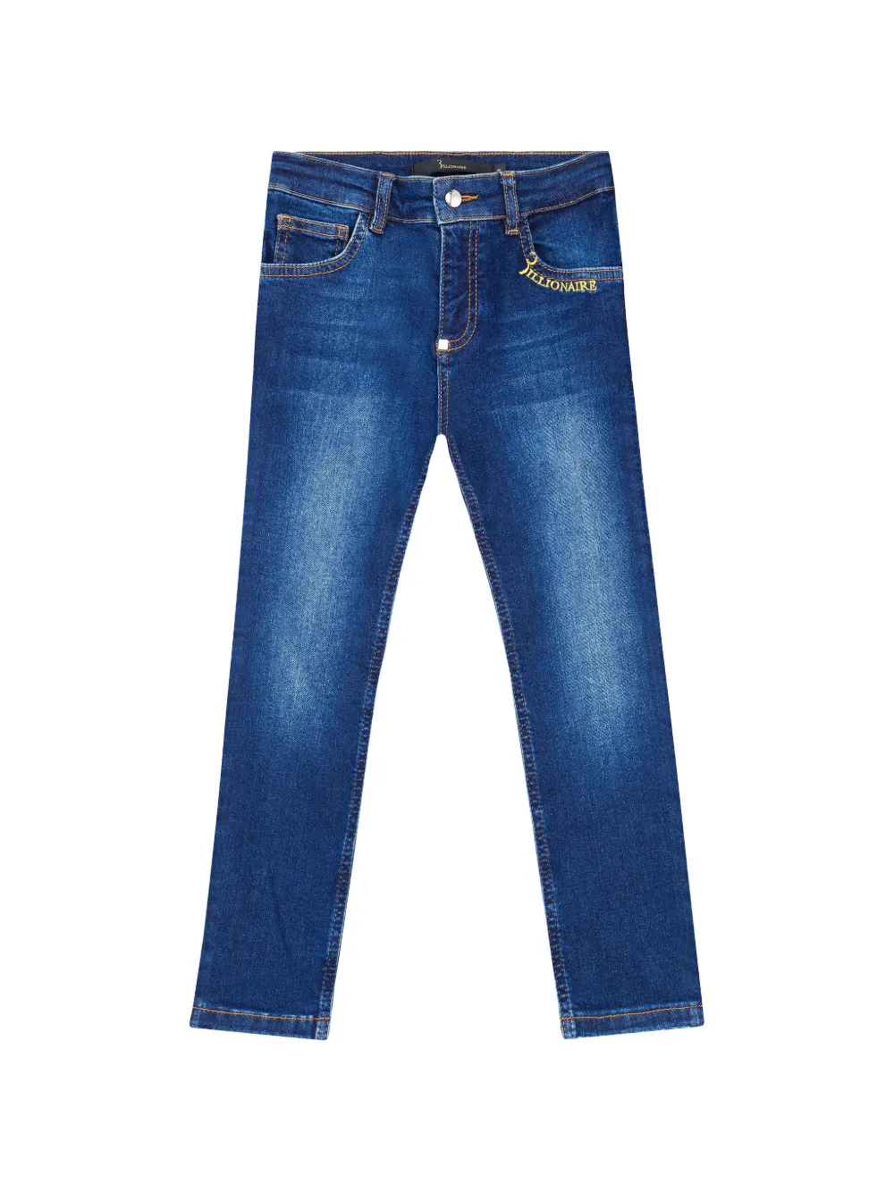 Billionaire Kids Lion stone-washed jeans - Blu