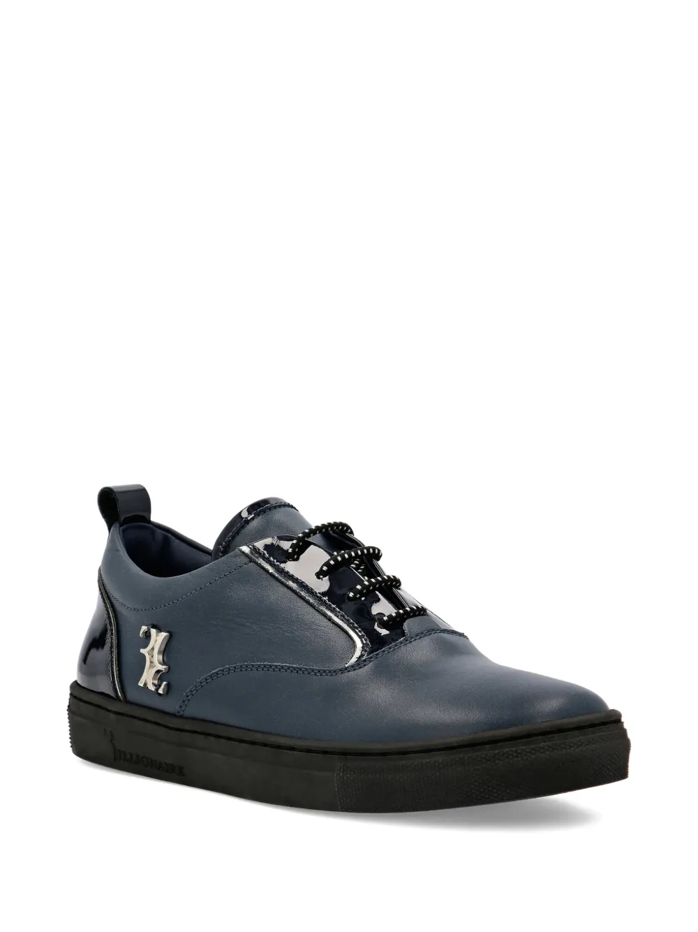 Billionaire Kids Low-top sneakers met wapenschild Blauw