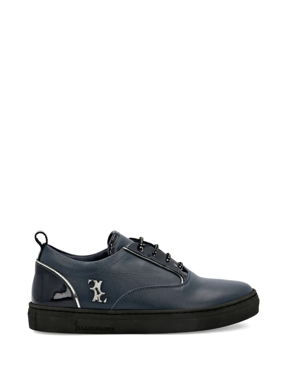 Billionaire Kids Low-top sneakers met wapenschild Blauw