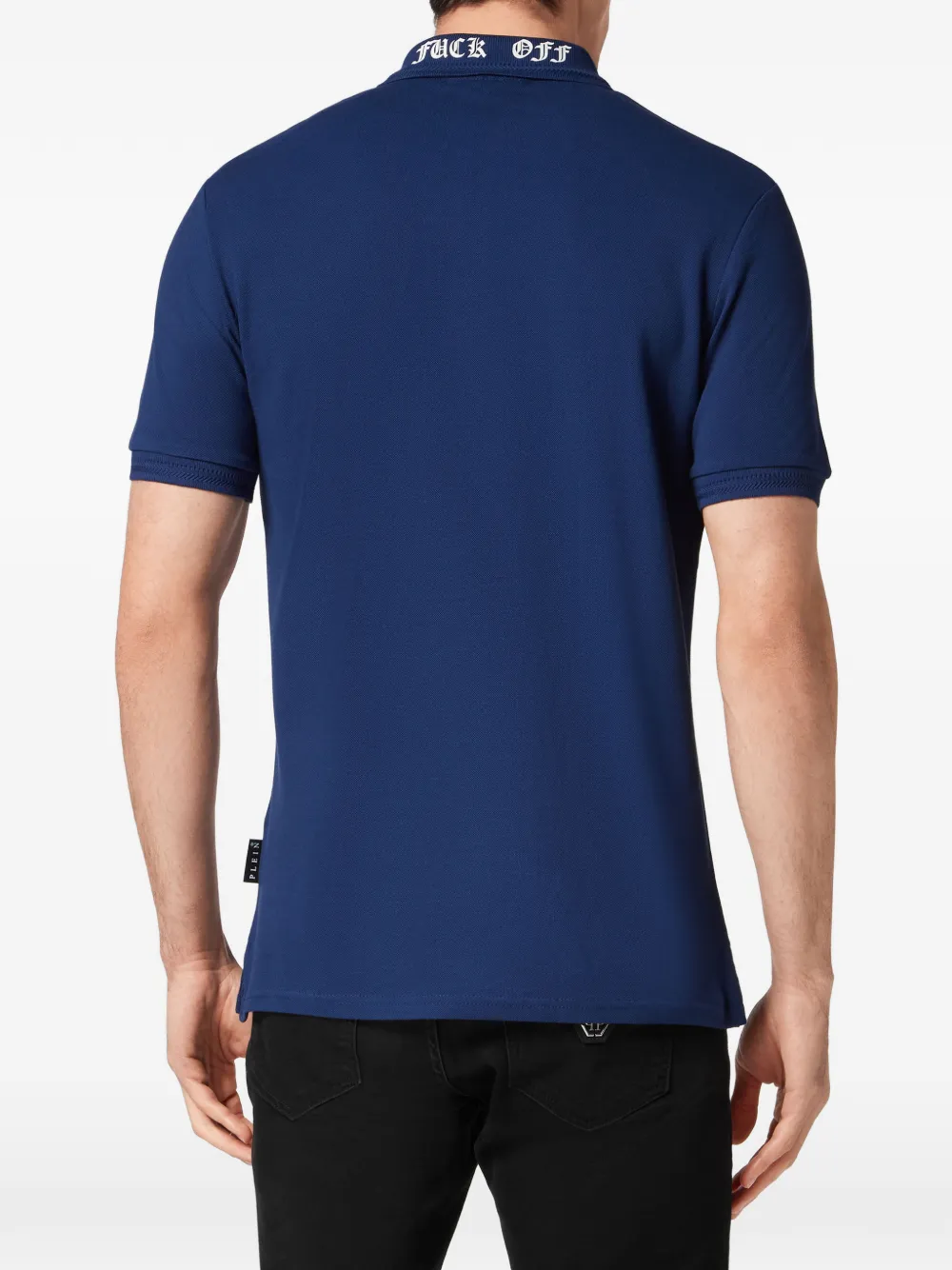 Philipp Plein Poloshirt met geborduurde doodskop Blauw