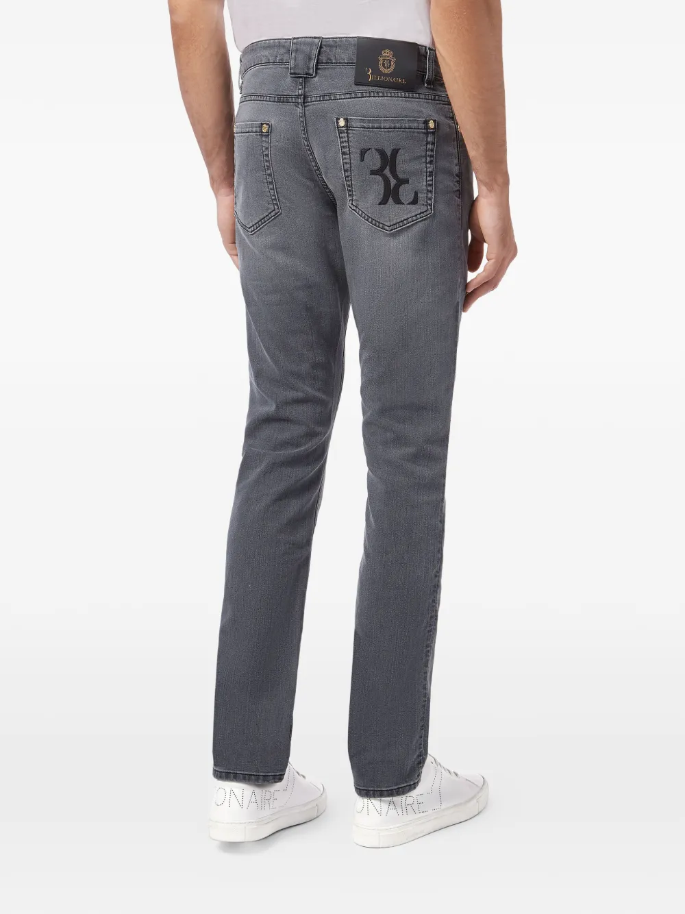 Billionaire Straight broek met logo Grijs