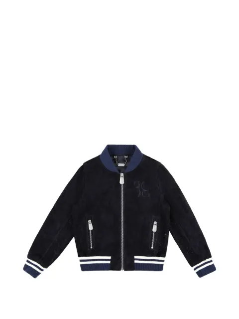 Billionaire Kids leather bomber jacket