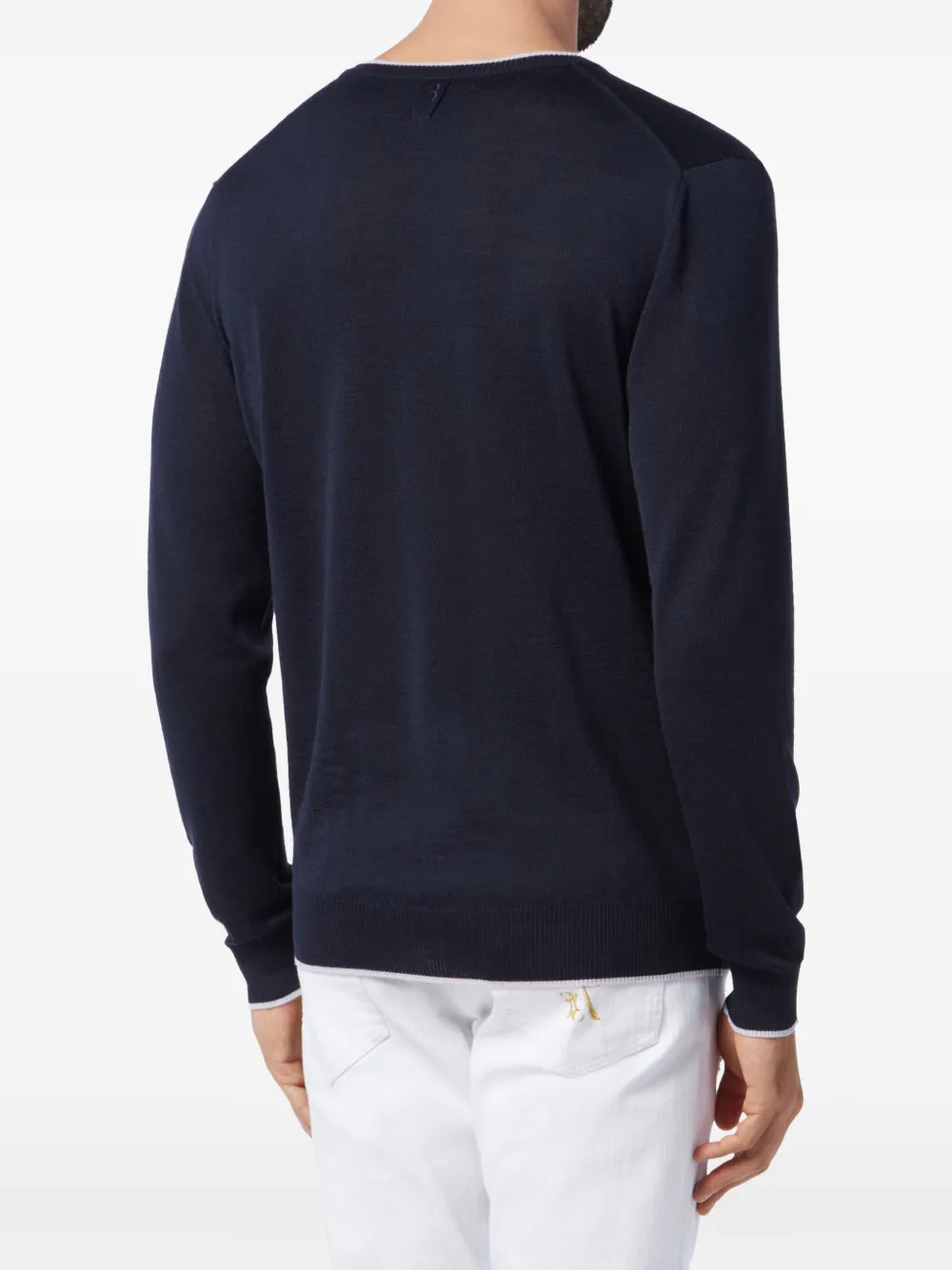 Billionaire Miguel trui met V-hals Blauw