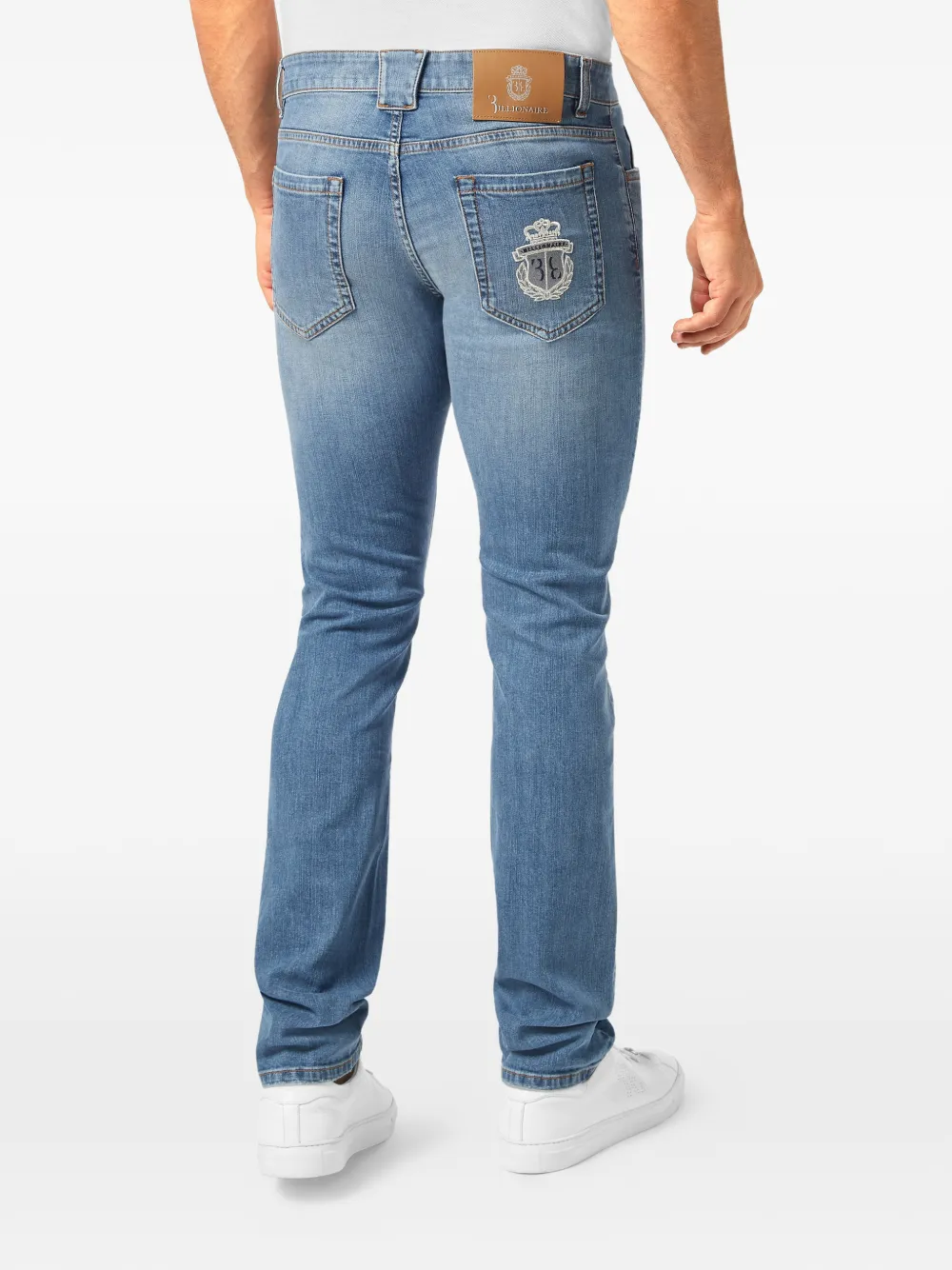 Billionaire Jeans met logodetail Blauw