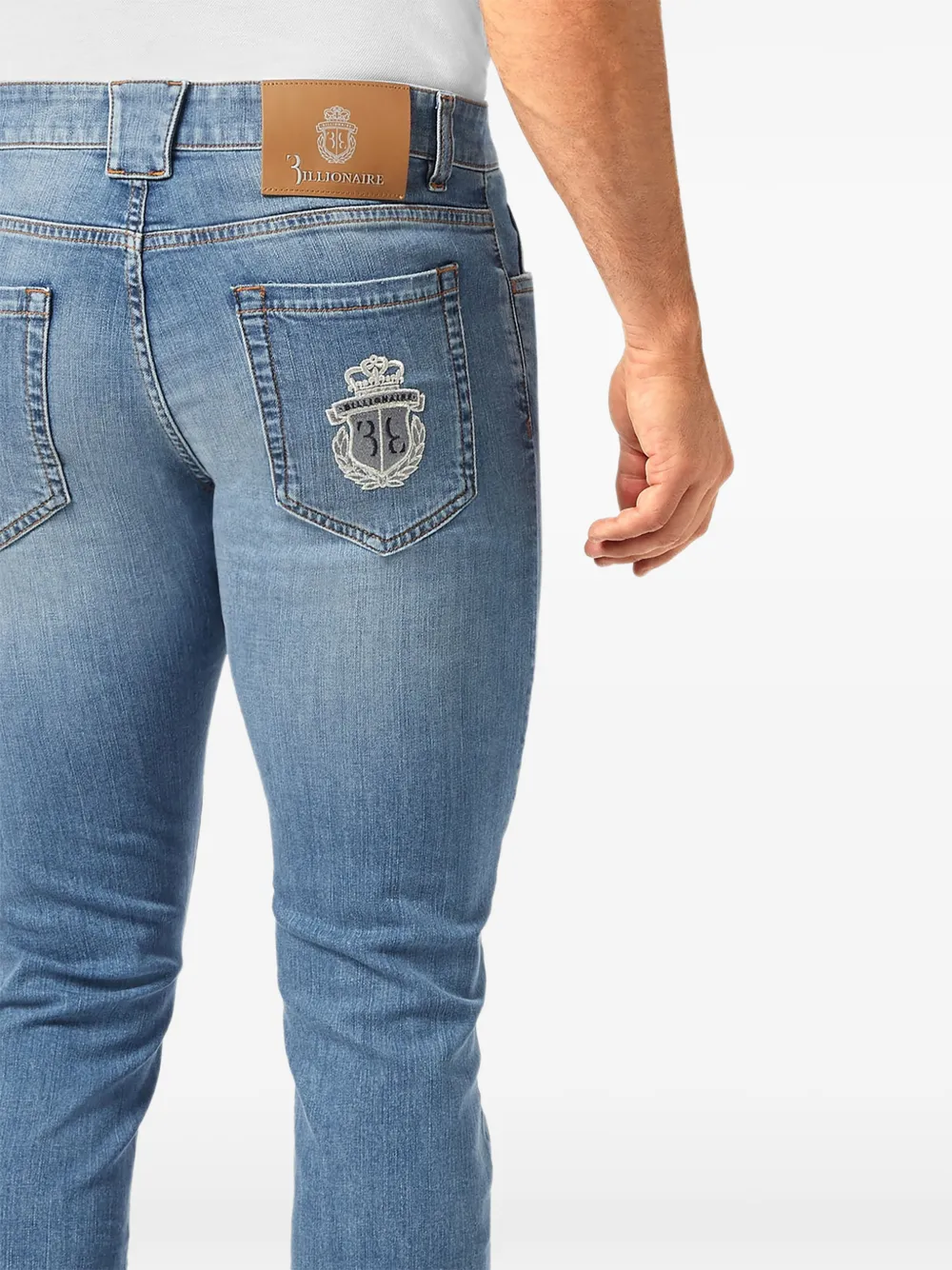 Billionaire Jeans met logodetail Blauw