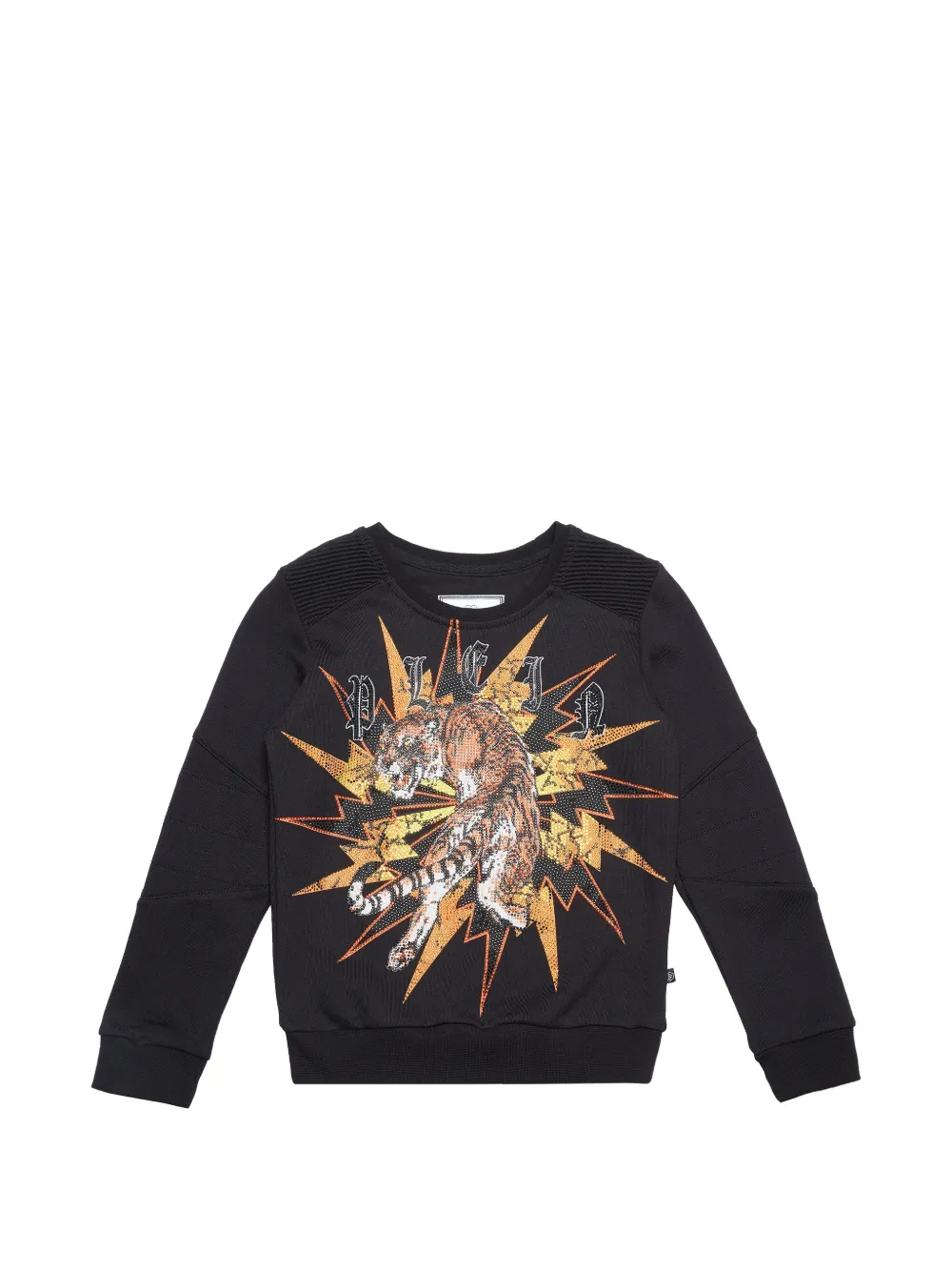 Philipp Plein Junior tiger embellished sweatshirt - Nero