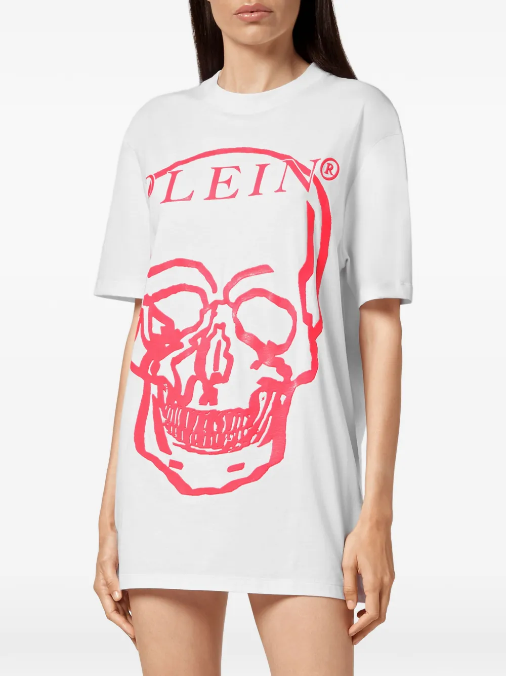 Philipp Plein T-shirt met doodskopprint Wit