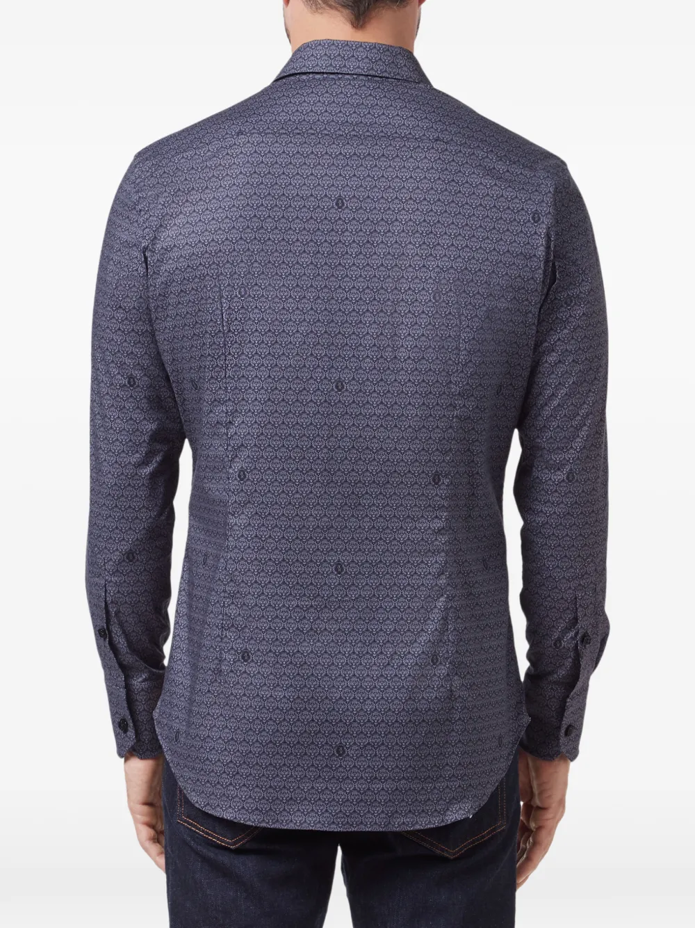 Billionaire Overhemd met leeuwprint Blauw