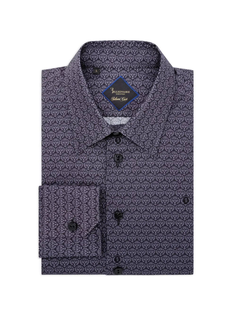 Billionaire Overhemd met leeuwprint Blauw