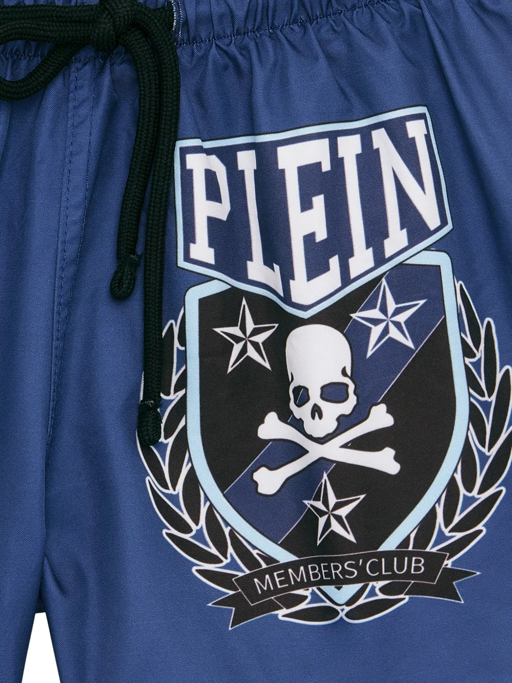 Philipp Plein Junior Zwembroek met grafische print en trekkoord Blauw