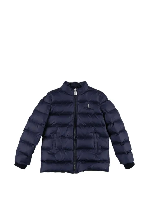 Billionaire Kids logo-plaque quilted jacket