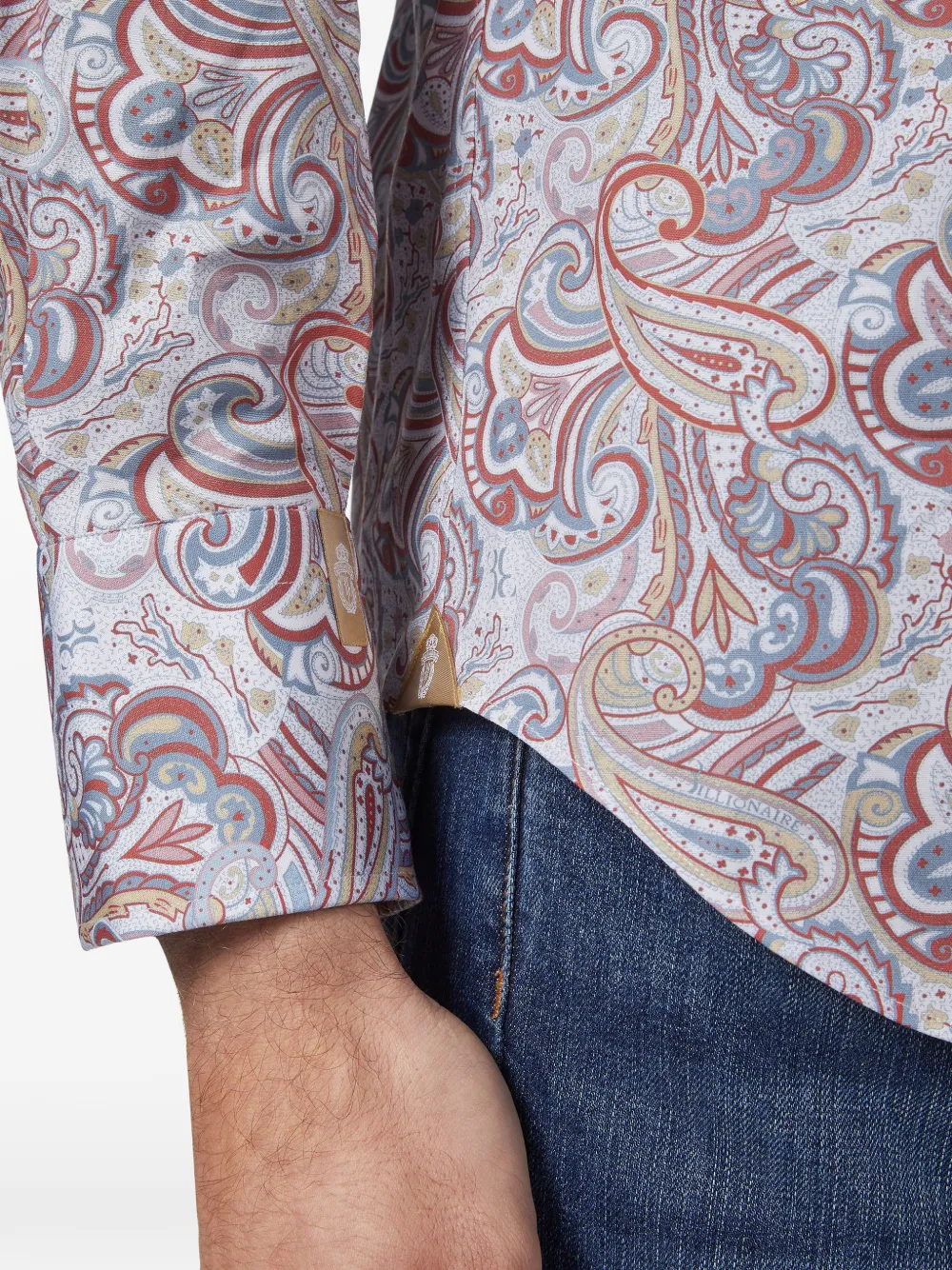 Billionaire Overhemd met paisley-print Wit