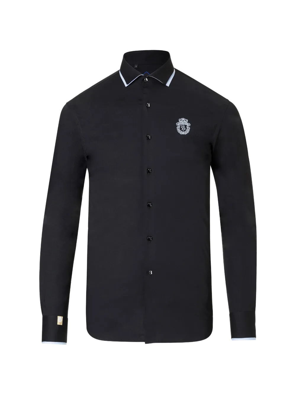 Billionaire Amede crest-embroidered shirt - Nero