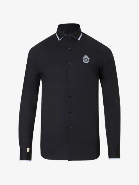 Billionaire Amede crest-embroidered shirt