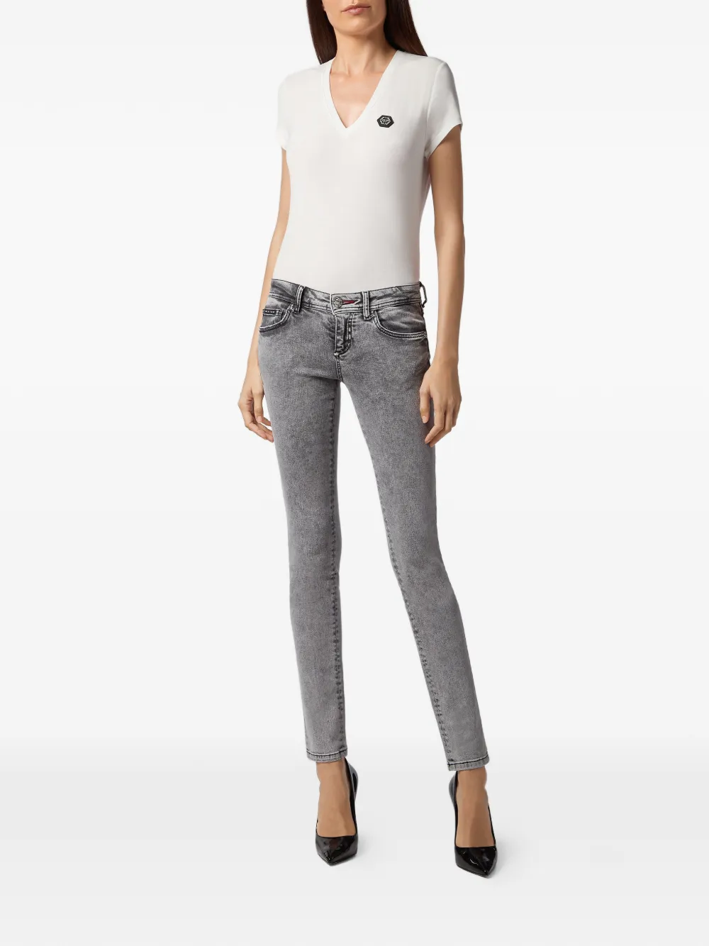 Philipp Plein Slim-fit jeans Grijs