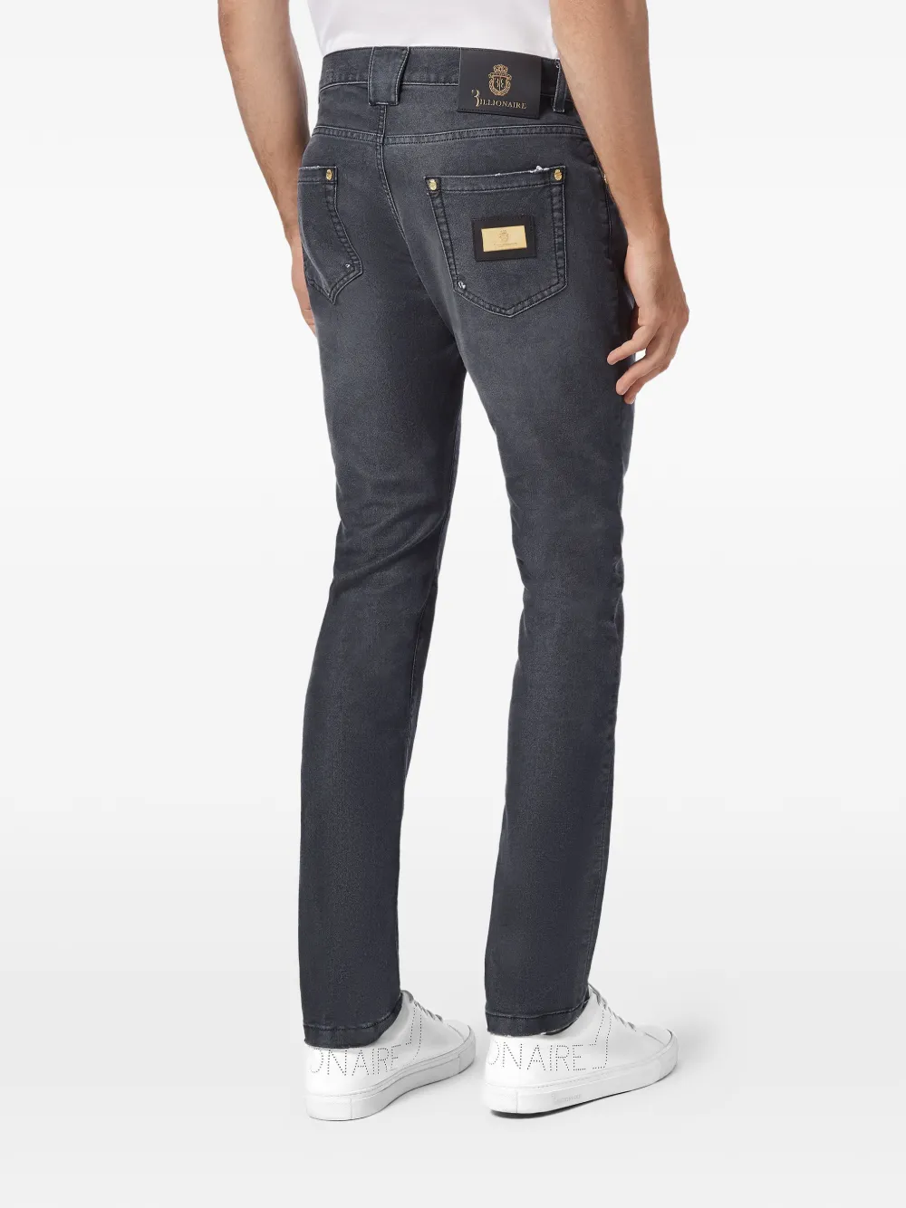 Billionaire Jeans met verwassen badge Grijs