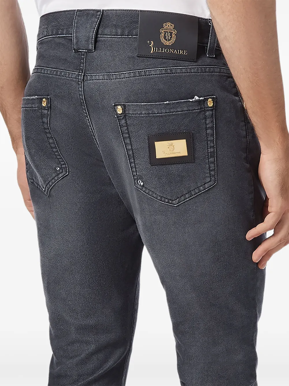 Billionaire Jeans met verwassen badge Grijs