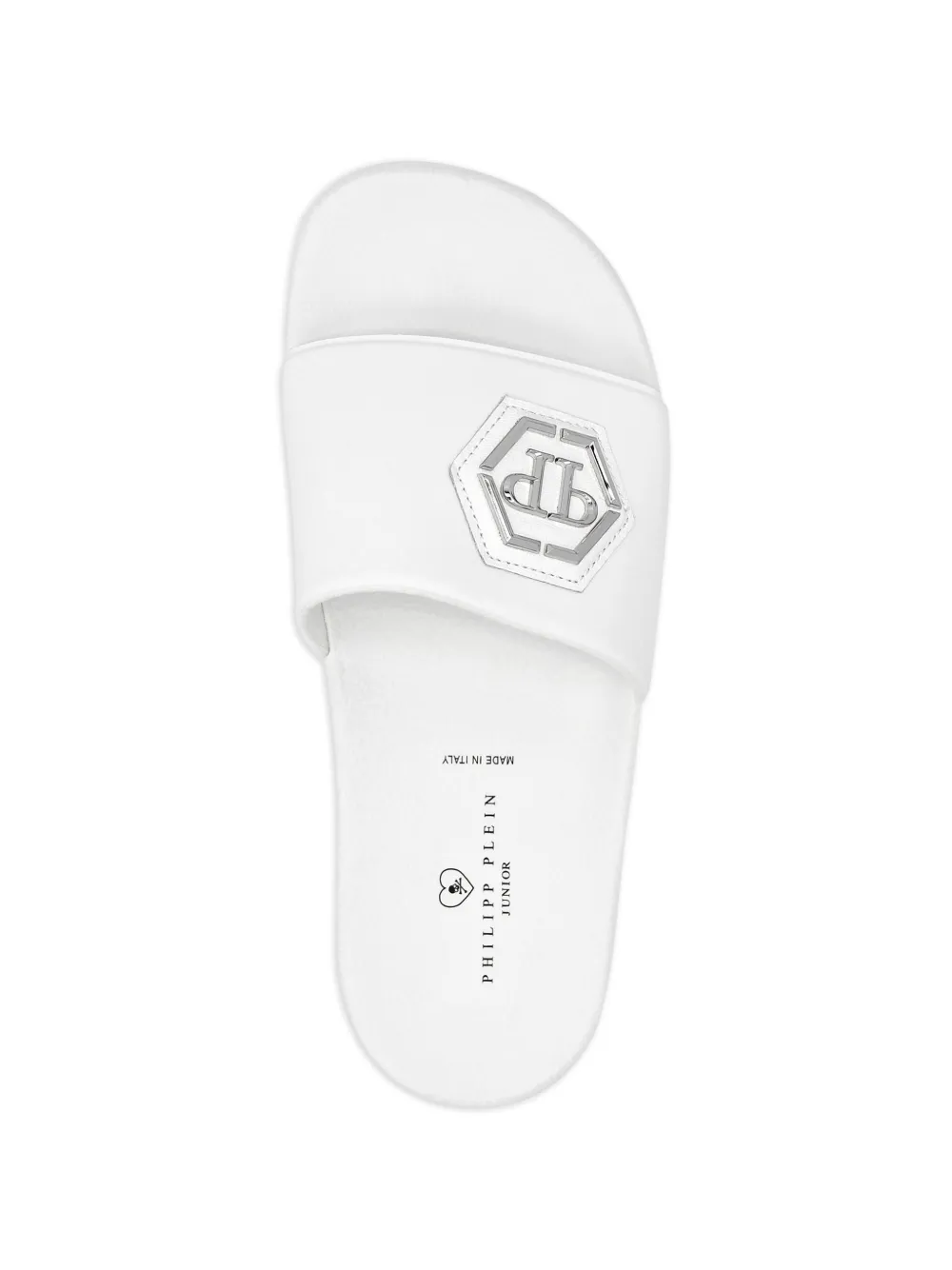 Philipp Plein Junior Sandalen met logo Wit